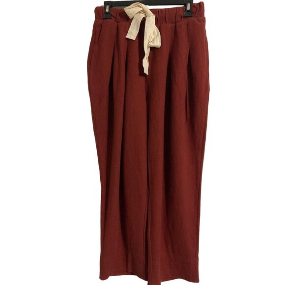 FREE PEOPLE BEACH Pants Wide Leg Drawstring sz. Small - Picture 1 of 9